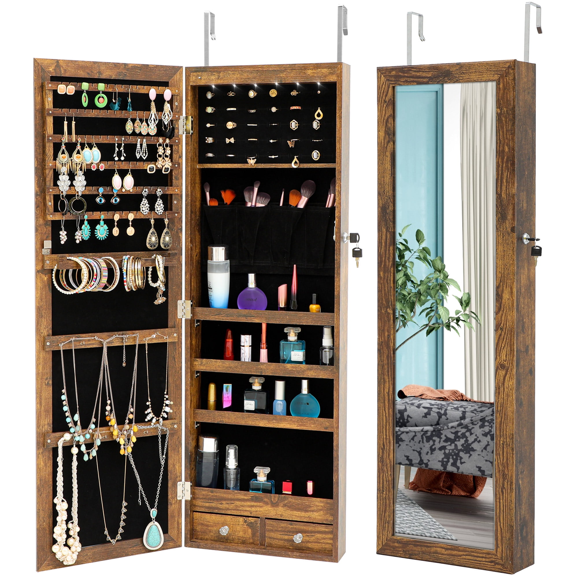 Wall jewelry storage